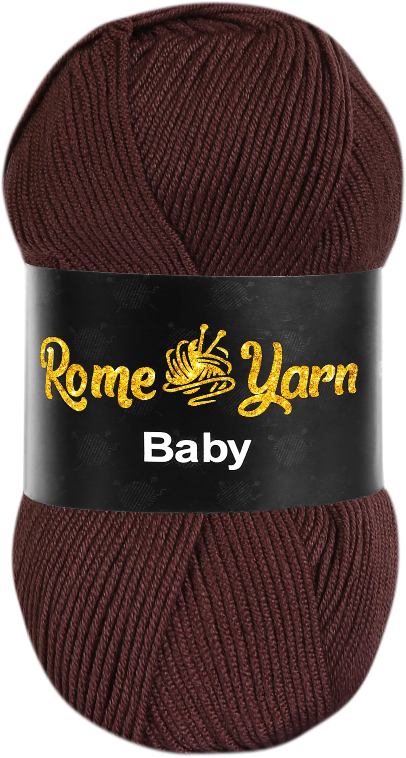 Baby Yarn | 100g | #3 Light Worsted DK Anti-Pilling Acrylic Wool for Knitting and Crochet (1707 Aubergine)