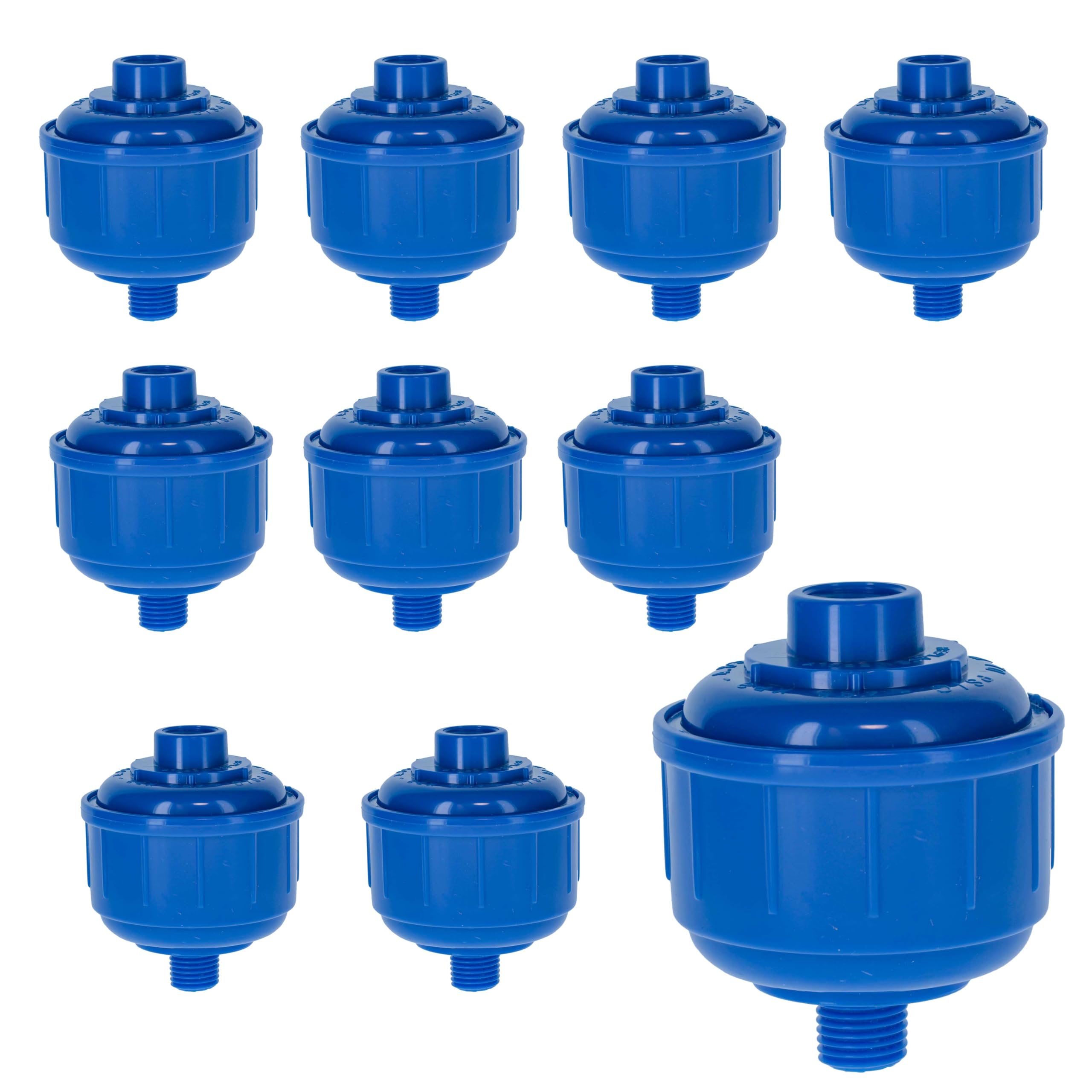 Photo 1 of Master Elite Pack of 10 Disposable Mini Air Water Trap Filters with Standard 1/4" Threads - Effectively Removes Moisture Before it Reaches Spray Guns and Air Tools