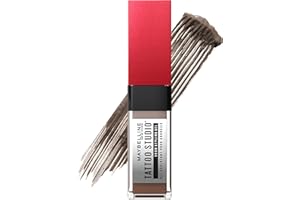 Maybelline Tattoo Studio Brow Styling Gel, Waterproof Eyebrow Make Up, Brow Tint for Up to 36HR Wear, Soft Brown, 1 Count