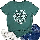 LOOKFACE Women I AM NOT Tee Cute Graphic Soft T Shirts