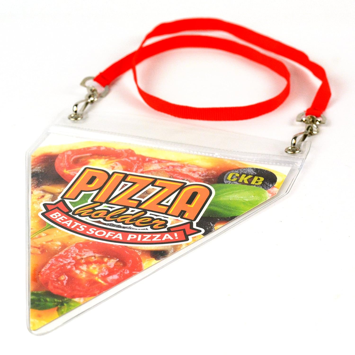 CKB Ltd Novelty PIZZA HOLDER Slice Pouch & Lanyard Unusual Gift Fun