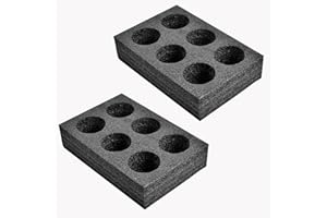 XIYAXIVICI 2 PCS Takeout Cup Holders Foam 6 Cup Carrier Tray Drink Carrier Takeout Cup Trays Bottle Carrier Multiple Holes Drink Holder for Delivery Hot and Cold Drinks Milk Tea Beverage 11.8 x 7.9 x 2.6 Inch