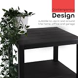 DIVCHI 2 Tier Side End Table Nightstand Black 38x45 cm 2 Tier Sofa Table view 4