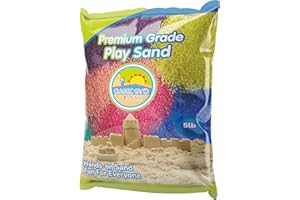 CLASSIC SAND & PLAY Classic Sand and Play Rainbow Colored Play Sand, 5 lb. Bag, Natural and Non-Toxic, Fun Wet and Dry Indoor and Outdoor, Sandbox, Therapy, and Table Use, Building, Stimulate Sensory Needs