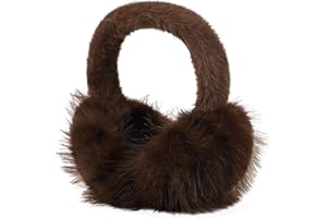 LA CARRIE Unisex Winter Foldable Earmuffs Plush Faux Fur Ear Muffs Outdoor Cold Weather Ear Warmers for Women and Men