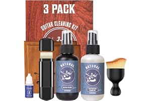 DEVISEV Deviser Guitar Cleaner Spray,All IN ONE Kit 4 OZ,fretboard Lemon oil,Polish,Guitar String-cleaner,Cleaning Brush,Cleaning cloth for guitar cleaning and maintenance