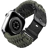 BINLUN Compatible with Apple Watch Band 49mm 46mm 45mm 44mm 42mm, Braided Paracord Nylon Replacement Strap Compatible with iWatch Ultra3 Ultra2 Ultra SE3 Series 11/10/9/8/7/SE2/SE/6/5/4/3/2/1 for Men
