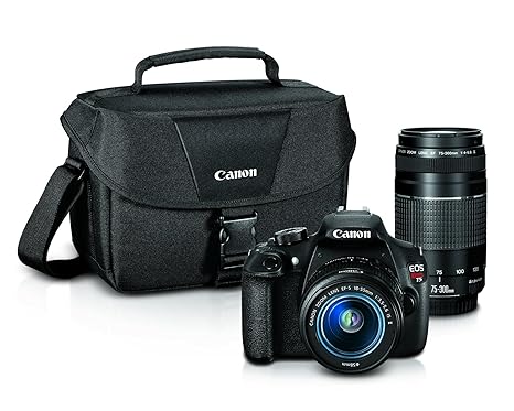 Canon EOS Rebel T5 + EF-S 18-55mm f/3.5-5.6 III + EF 75-300mm f/4 ...