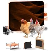 Smart Chicken Coop Heater, 200W Radiant Heat Panel with Temperature Sensor | One Heater for Chicks &amp; Adult Chickens, 70-190℉ Adjustable Range, Flat, Standing and Wall-Mount Modes for Every Growth Stage