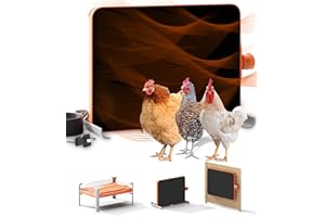 CHICKCOZY Smart Chicken Coop Heater, 200 Watts Chick Heater Built-in Adaptive Temperature Sensor, Chicken Coop Heater for Winter, Coop Heater Adaptable to Timer and Temp Controllers,UL-Compliant