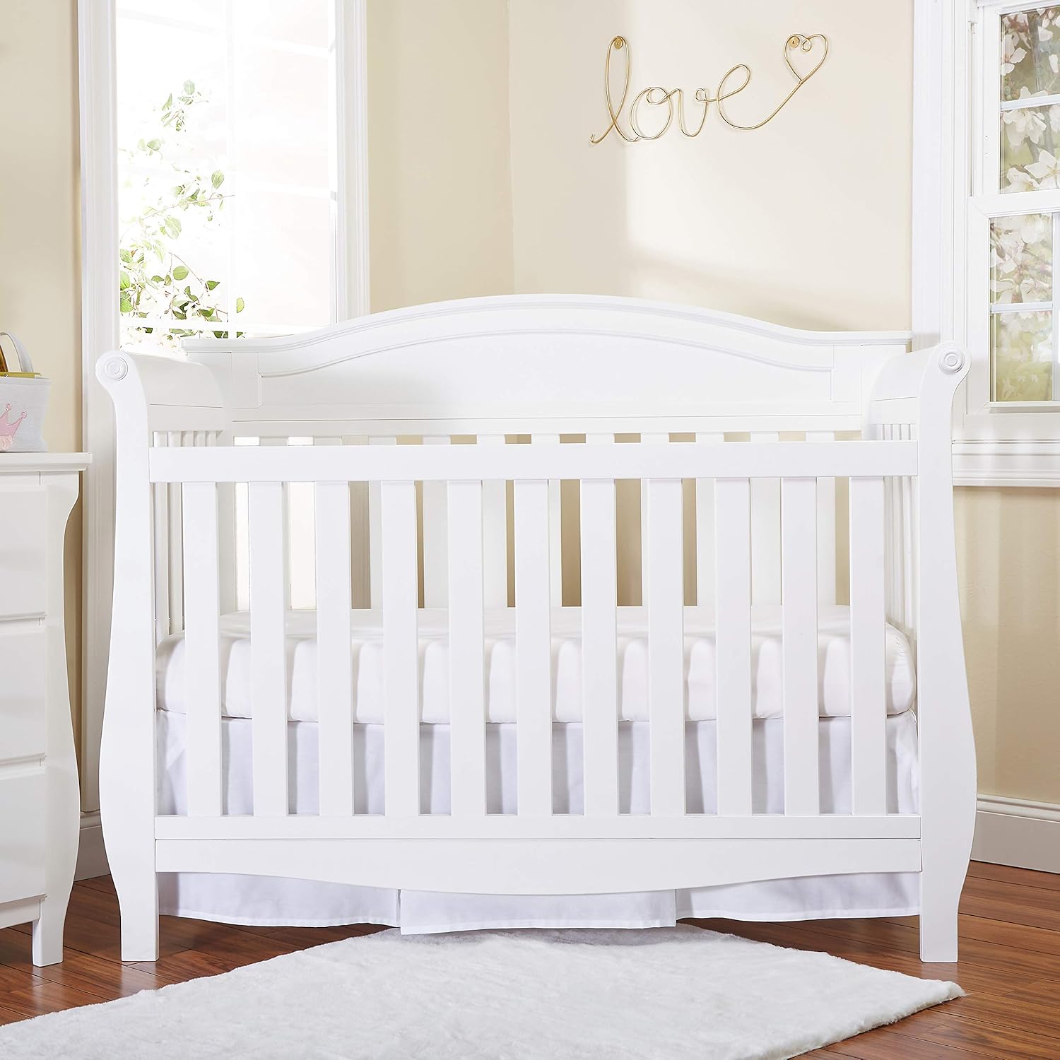 white crib boy nursery