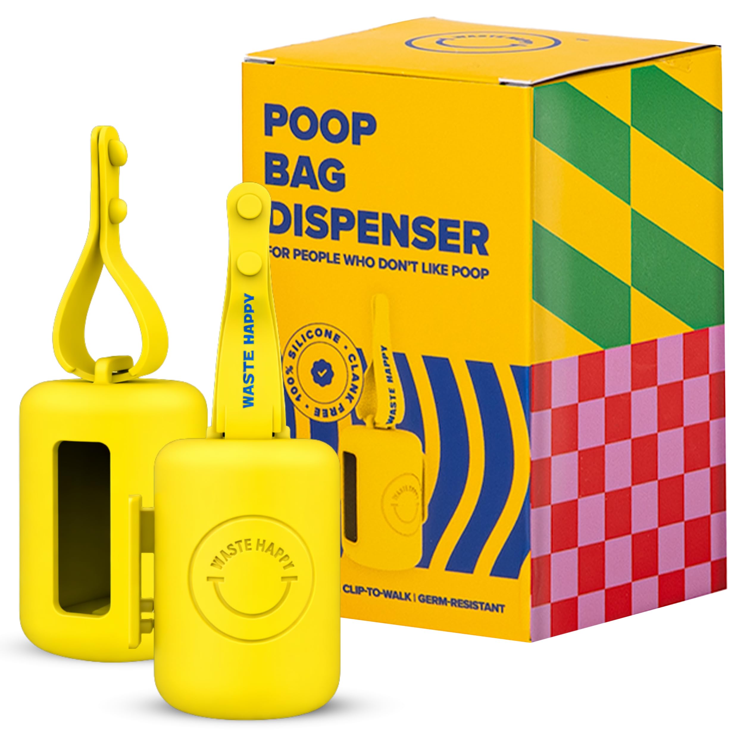 Photo 1 of ***BAGS ARE NOT INCLUDED***
Dog Poop Bag Dispenser with 15 14" Bags Capacity | Yellow Silicone Dog Poop Bag Holder for Leash | Durable, Portable & Refillable Waste Bag Case | Only Fits Waste Happy bags