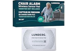 Lunderg Chair Alarm Sensor Pad - ADD-ON / Replacement - Works with Early-Alert Bed Alarms - Fall Prevention for Elderly Loved