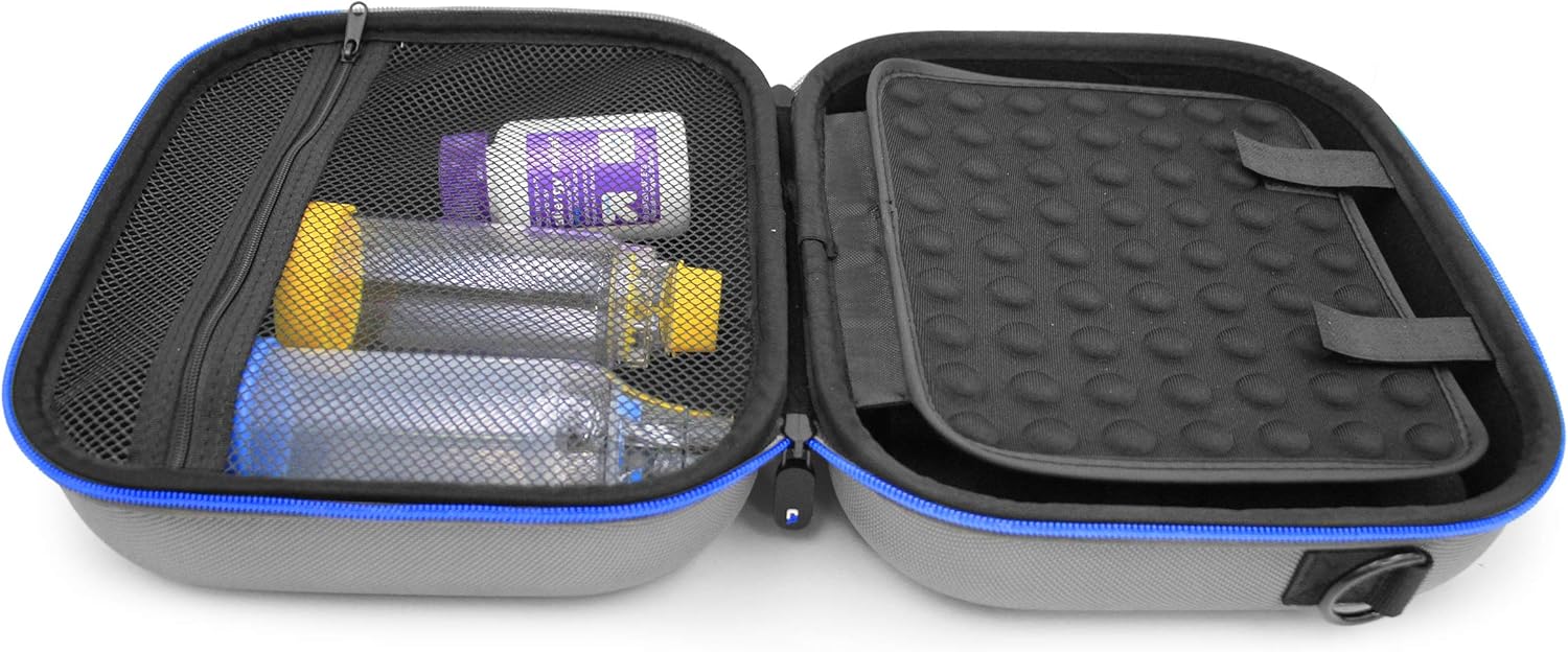 CASEMATIX Asthma Inhaler & Essential Carrying Case for Adult and Child - Protective Travel Bag for Handheld Asthma Nebulizer Machine, Asthma Mask, Asthma Spacer, Asthma Medicine & More - CASE ONLY: Health & Personal Care