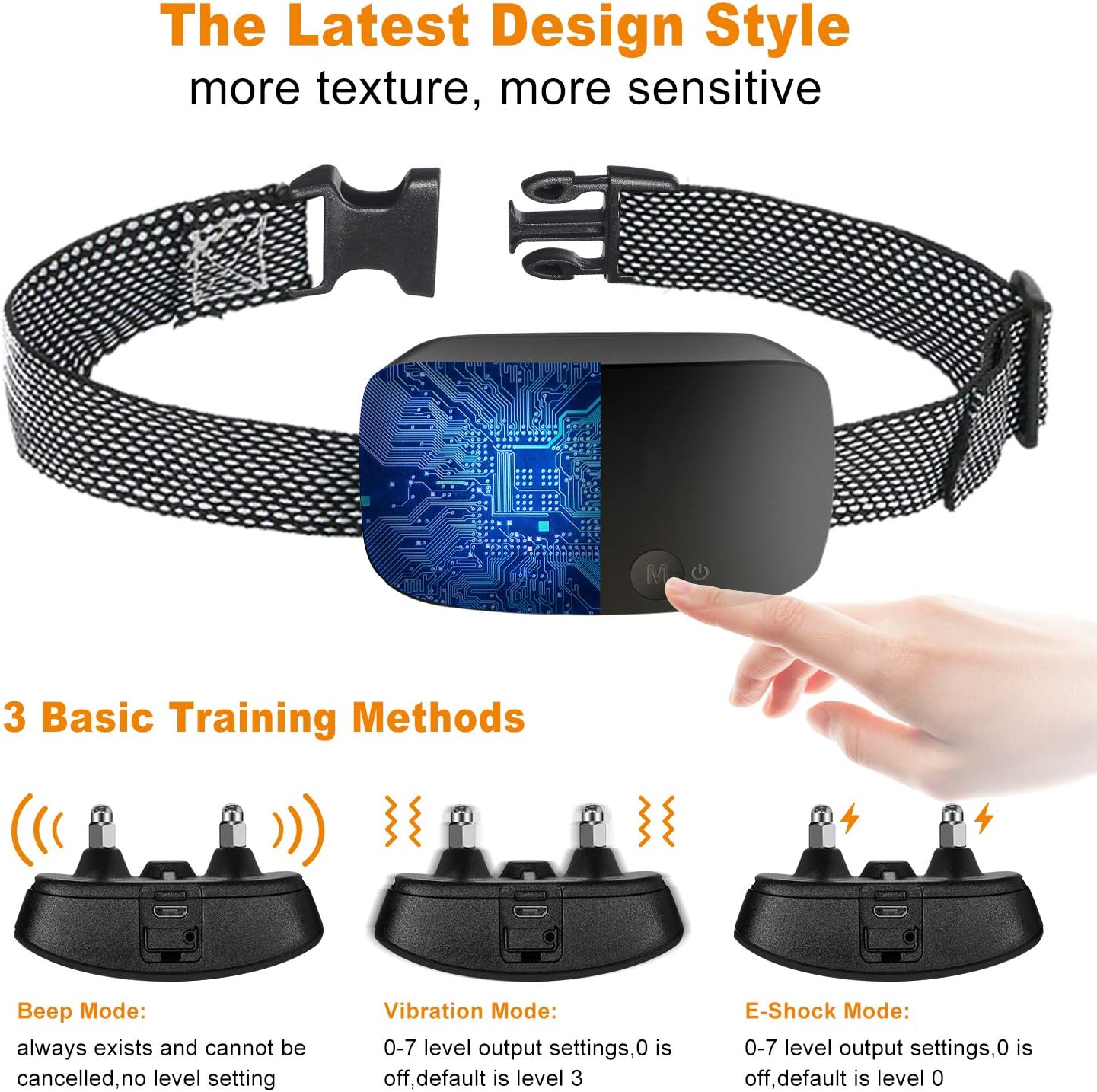 NBJU Bark Collar for Dogs, Rechargeable Anti Barking Training Collar with 7 Adjustable Sensitivity and Intensity Beep Vibration for Small Medium Large Dogs (Black) : Kitchen & Dining