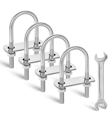 Amazon.com: Stanley N222-380 0.38 x 4 x 3 in. Zinc Square U-Bolt