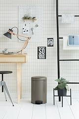 Brabantia NewIcon 12L Pedal Bin Platinum Soft-Closure Removable Inner Bucket view 6
