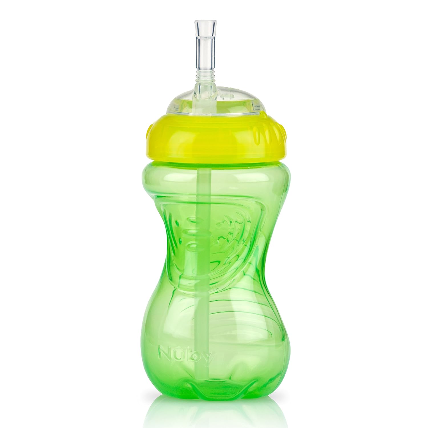 Nuby 3 Piece No-Spill Cup with Flex Straw, Neutral, 10 Ounce : Baby