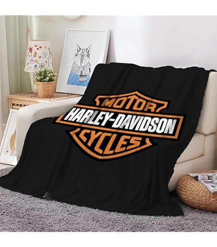 Amazon.com: Harley-Davidson Soft Folding Blanket w/Carry Bag 67 x