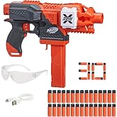 NERF Pro Stryfe X Dart Semi-Auto Blaster, Rechargeable LiPo Battery, 30 AccuStrike Half-Length Darts, 15-Dart Magazine, 150 FPS, Eyewear, 14+ (Amazon Exclusive)
