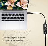 zdyCGTime USB 3.0 to Gigabit Ethernet Adapter 1000Mbps RJ45 LAN Network Black view 4