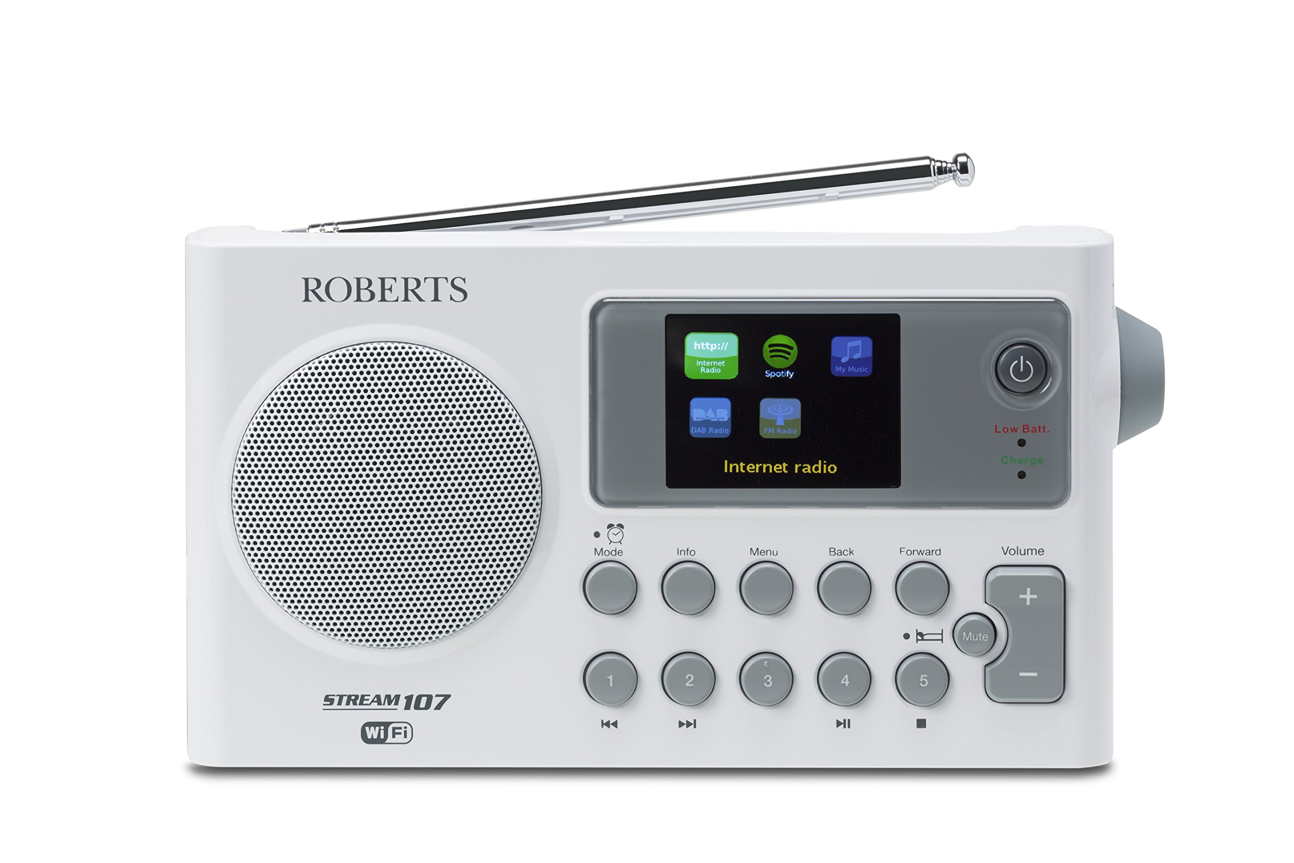 Roberts Radio Stream 107 Portable DAB/DAB+/FM/WiFi Radio with