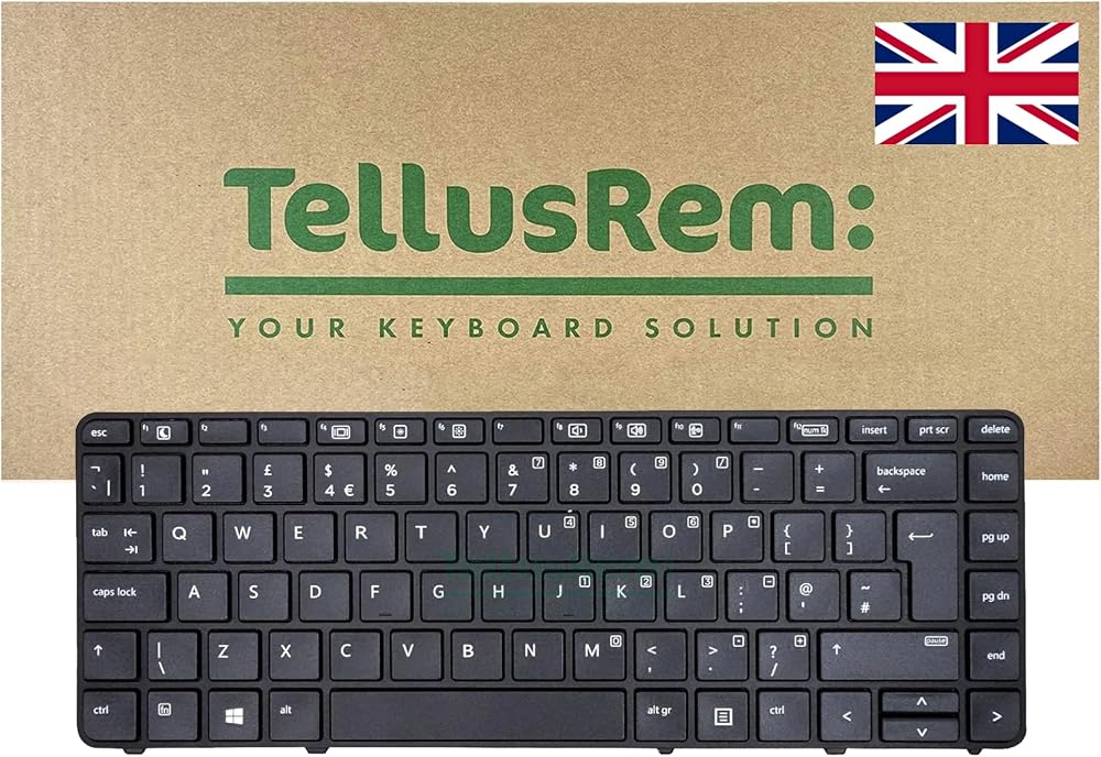 TellusRem UK Non-Backlit Keyboard for HP 430 G3 G4 440 G3 G4 445 G3 640 G2 645