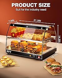 PYY Commercial Food Warmer Display, 2-Tier Electric