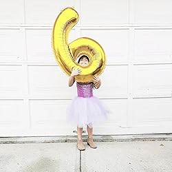 Gold Number 6 Balloon 40 Inch, 6 Balloon