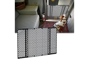 AUH Upgraded RV Screen Door Protector for Dogs, Universal RV Entry Screen Door Grille Adjustable from 22" - 31.5", Aluminum Alloy Protector Screen Defender for RV Door Camper Screen Door Protector