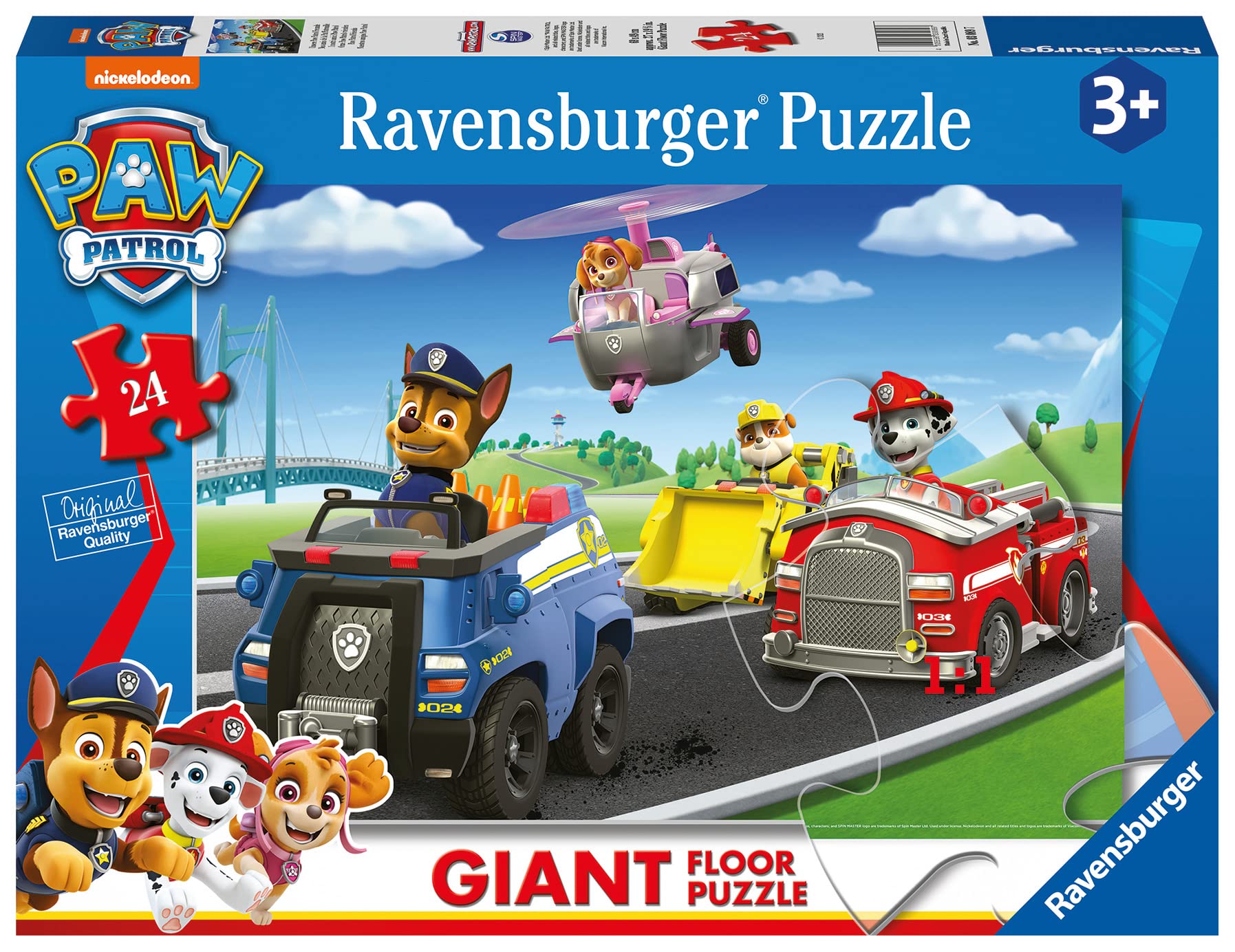Ravensburger Paw Patrol Toys - Shaped Giant Floor Jigsaw Puzzle for Kids Age 3 Years Up - 24 Pieces