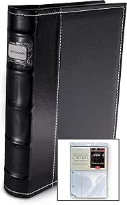 HandStands 11307GP Bellagio-Italia CD-DVD-Blu-Ray Binder Storage System- Black plus 1 Insert Pack
