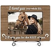 Remembrance Picture Frame For Loss Of Horse, Memorial Gifts For Horse Girls Lover Cowgirls, Bereavement Sympathy Photo Frame, In Memory Of Horses Gifts, Sorry For Your Loss Of Horses Gift -23