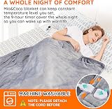 Mia&Coco Electric Heated Blanket Throw 200x180cm 10 Temp 9h Auto-Off Blue view 6