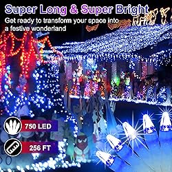 750 LED 256FT Christmas String Lights