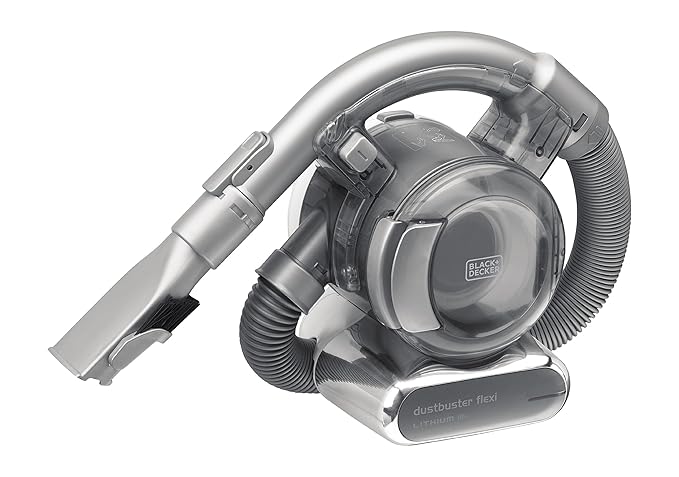 Black+Decker Lithium Dustbuster Flexi PD1820L (18V Akku Handstaubsauger mit flexiblem Saugschlauch, Beutel- und kabellos, 1 x Staubsauger inkl. Ladestation und 2-in-1 Fugendüse)