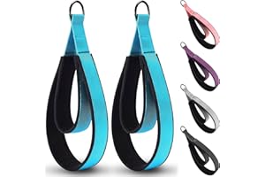 HASSLICKIT 2PCS Comfortable Enhanced Thickness Pilates Double Loop Strap - D-Ring Strap for Home Gym & Yoga Workout Accessories