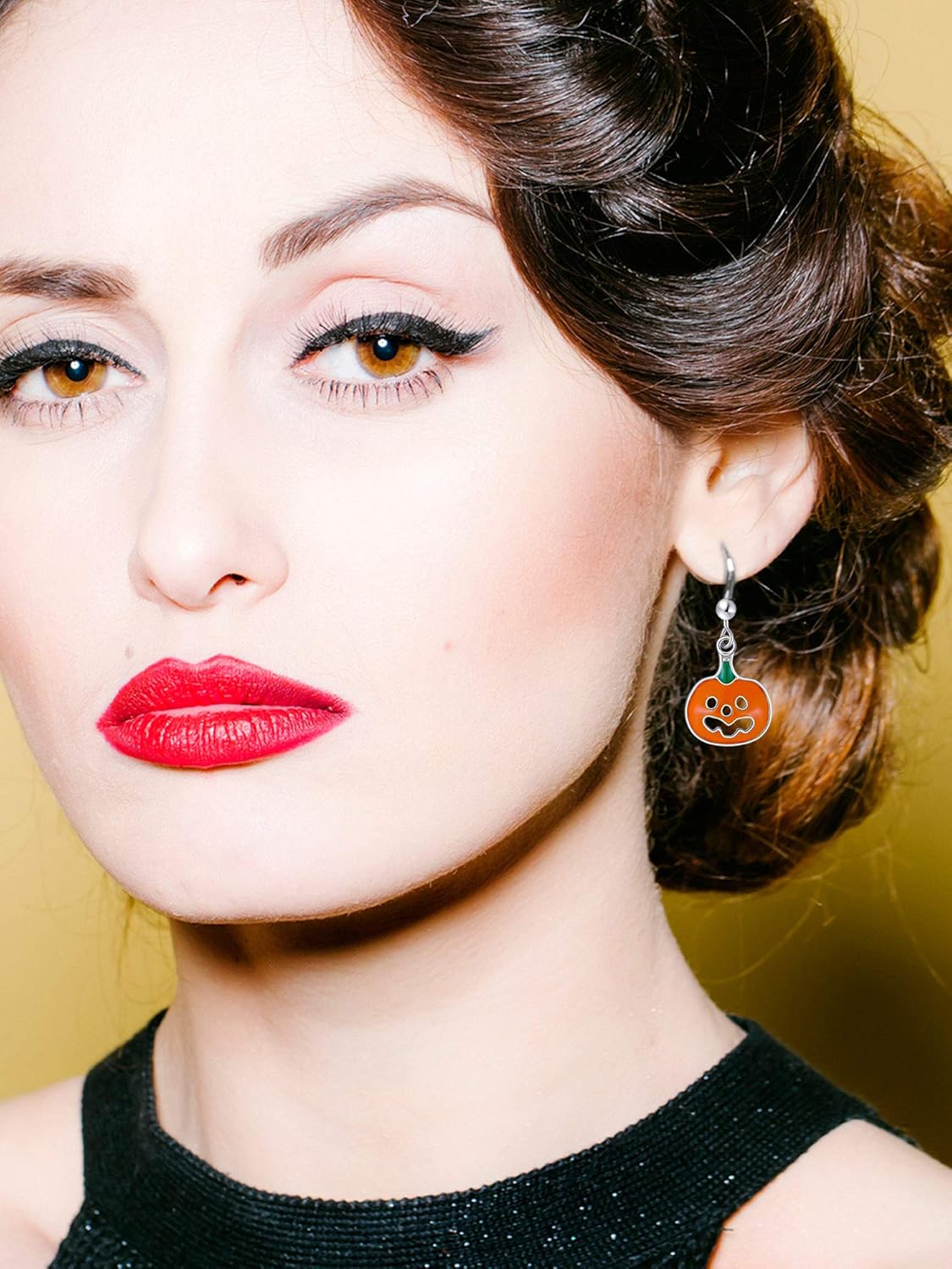 9 Pairs Halloween Earrings Halloween Drop Dangle Earrings Pumpkin Black