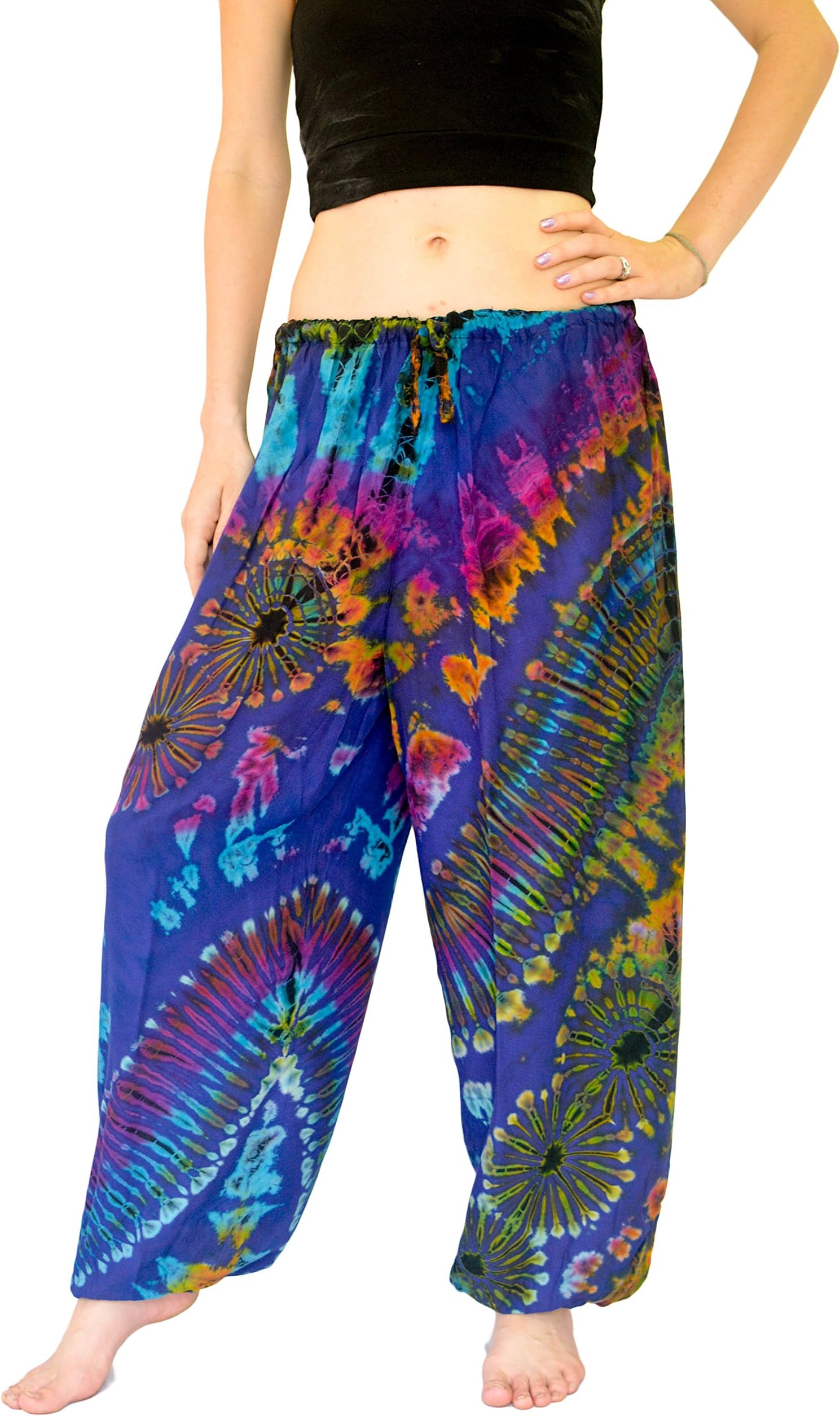 Orient TrailWomen's Yoga Pajama Tie-dye Hippie Pants Size UK 6-14