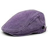Newsboy Hats for Men Flat Cap Vintage Cotton Washed Caps for Men Ivy Hat Gatsby Driver Cap for Women