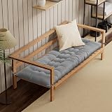 DKIEI 2/3 Seater Garden Bench Cushion 110x40cm Grey Non-Slip 8cm Thick view 2