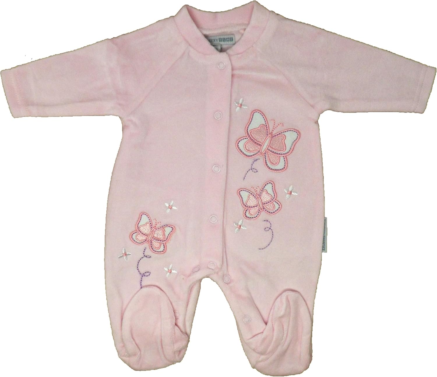 baby girl velour babygrow