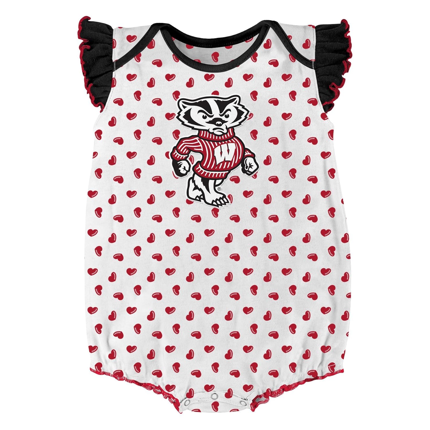 NCAA by Outerstuff NCAA boys Heart Fan 2 Piece Onesie Set