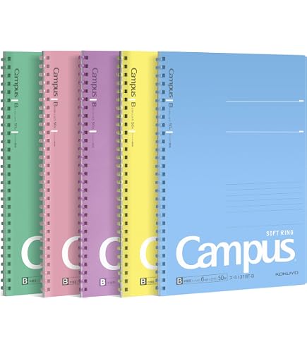 Amazon.com : Kokuyo Campus Soft Ring Notebook, A5, B 6mm Dot Ruled