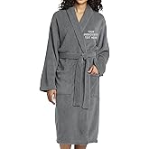 TEEAMORE Personalized Embroidered Robes Custom Monogrammed Plush Microfleece Bathrobes