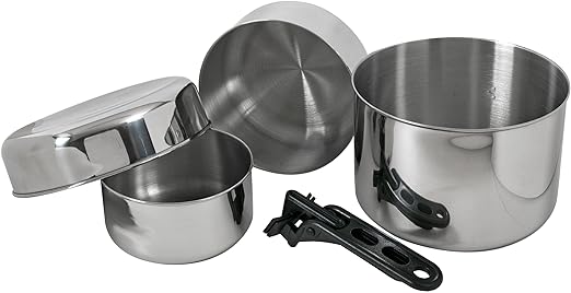Relags Biwak Edelstahl 1 Topfset, Silber, One Size