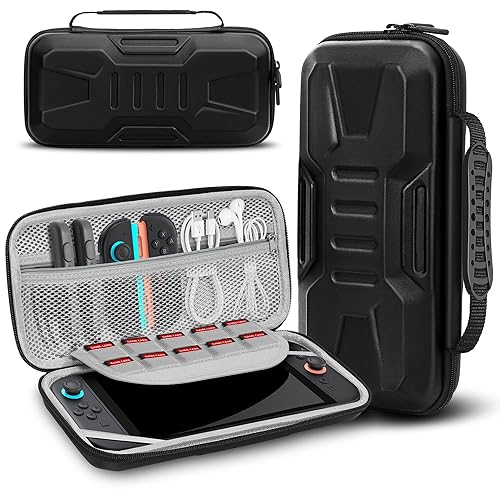 JoyHood Case Compatible with Switch 2, Protective Travel Carry Storage Cases for Switch 2 with 10 Game Card Slots (Black)