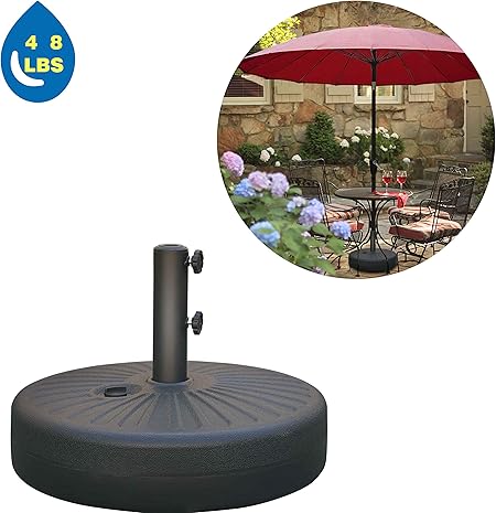 Amazon Com Abccanopy 48lbs Umbrella Base Water Filled Stand Market Patio Outdoor Heavy Duty Umbrella Holder Black Garden Outdoor