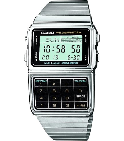Amazon.com: Casio Men's Vintage DBC32-1A Data Bank White Digital