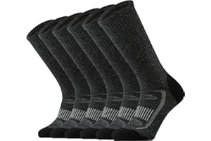 SOX TOWN Men's Merino Wool Cushion Crew Socks for Outdoor Hiking Hike Trail Performance Moisture Wicking Lightweight Summer